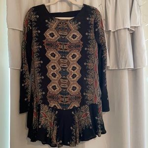 Free people dress with v neck open back